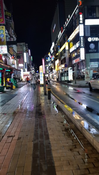 중앙동 번화가인 고잔1길 일대에는 도우미와 함께 술을 마실 수 있다며 삐끼들의 호객 행위가 활개치고 있다. 사진은 호객 행위가 주로 이뤄지는 골목이다.